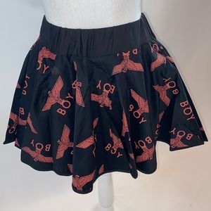 BOY of London red/black heritage ra-ra skirt